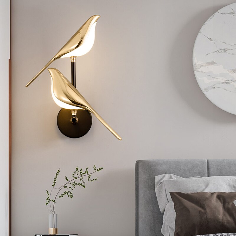 Sculptural Bird Silhouette Magnetic Adjustable Wall Light