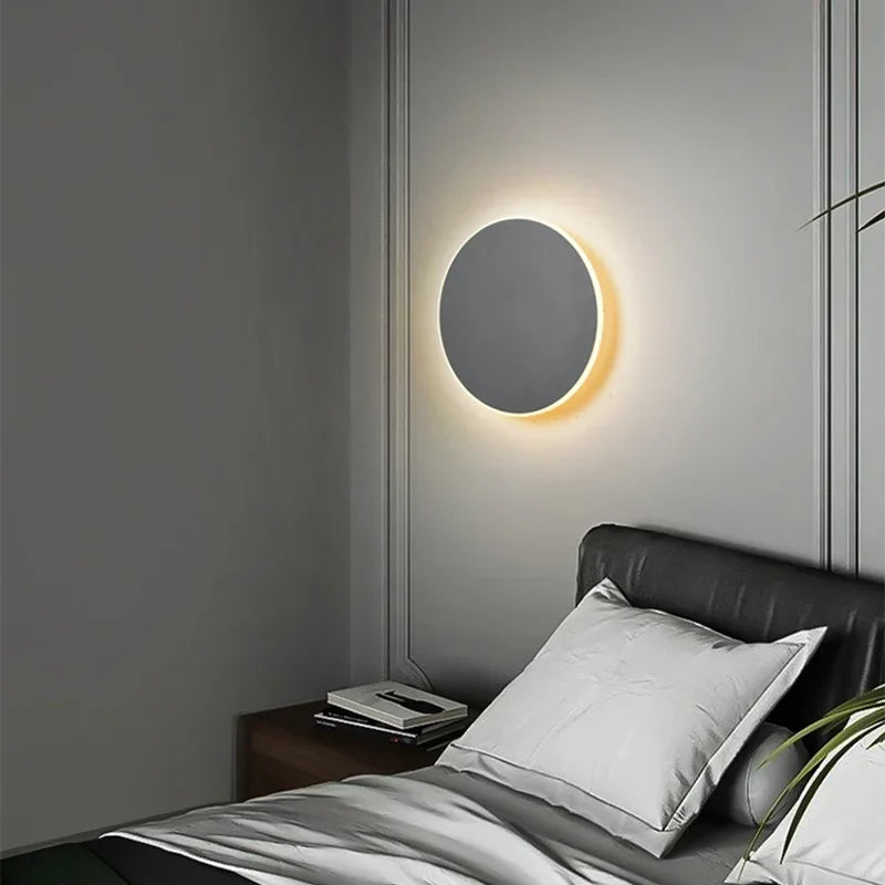 Minimalist Round Touch Control Sensor Wall Light