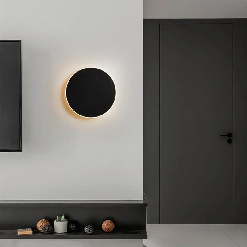 Minimalist Round Touch Control Sensor Wall Light