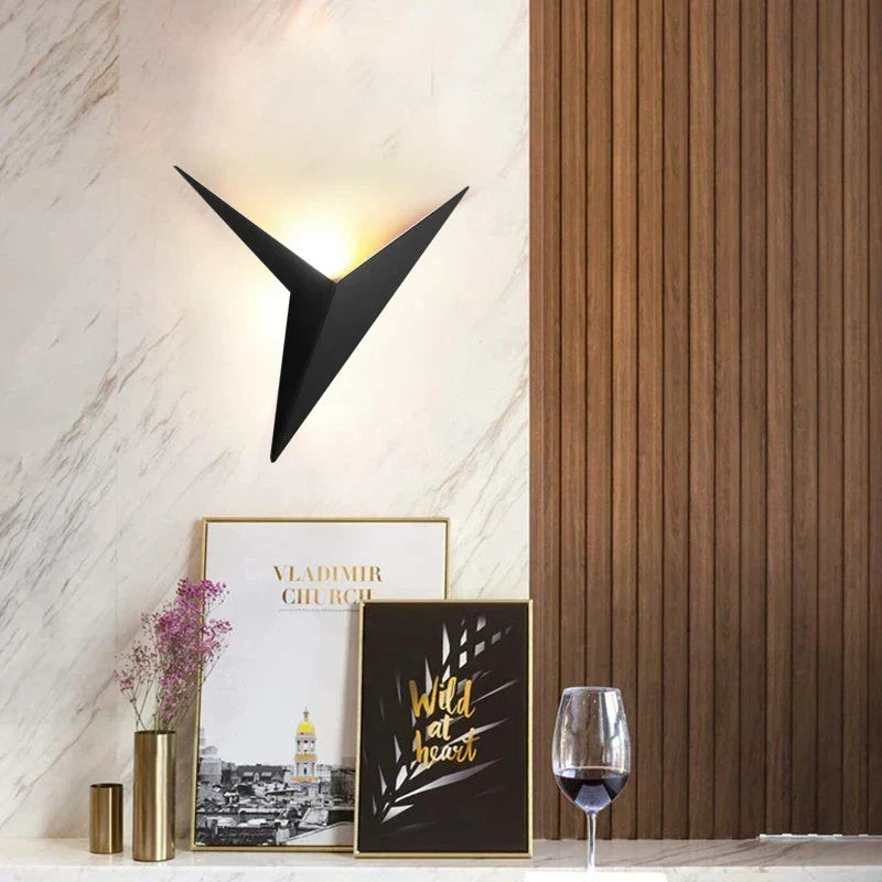 Minimalist Triangular Iron Nordic Indoor Stairs Wall Light