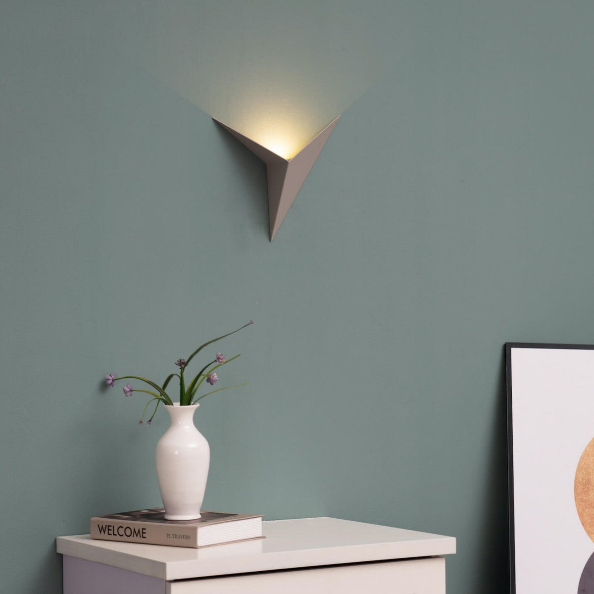 Minimalist Triangular Iron Nordic Indoor Stairs Wall Light