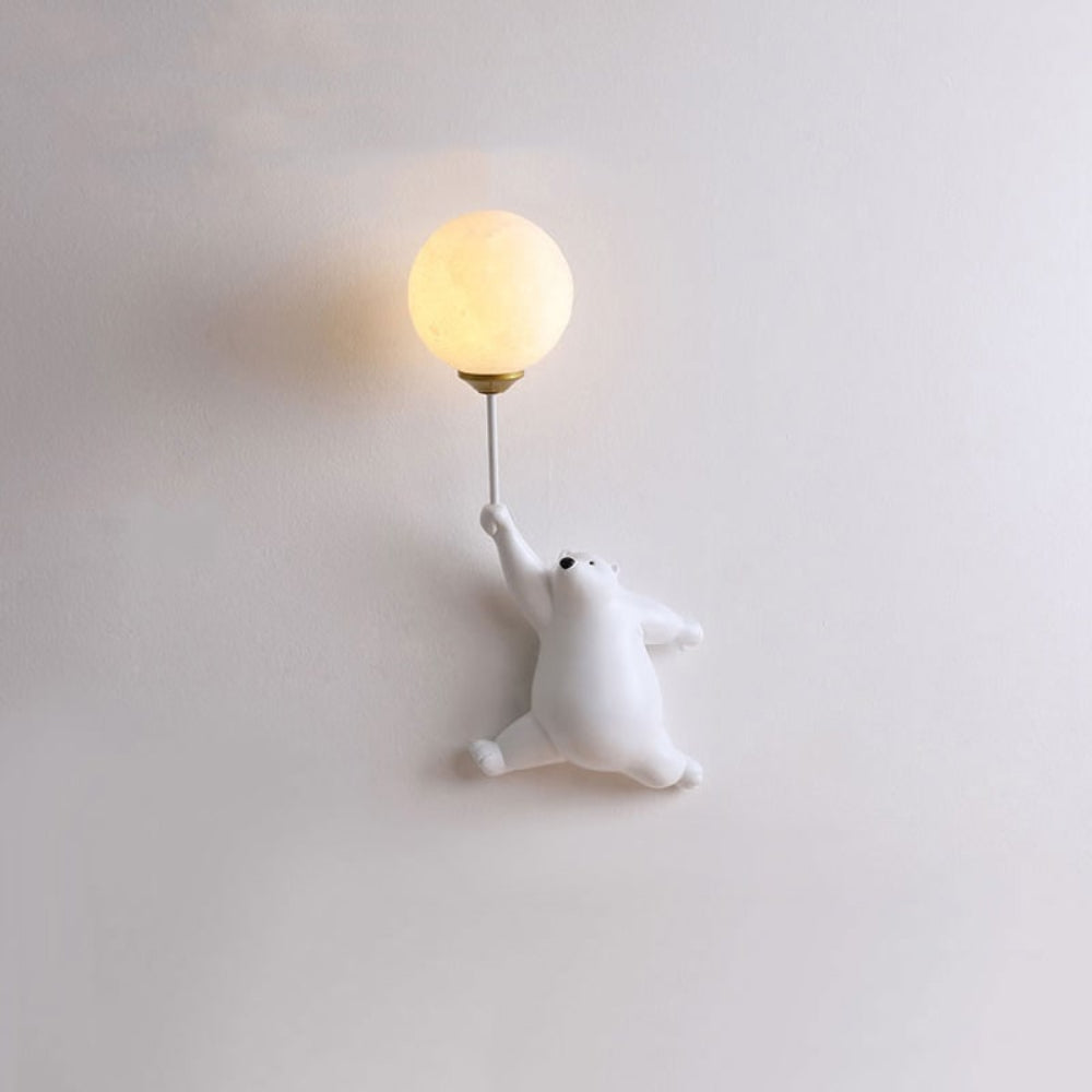 Modern Cute Bear Balloon Kids Wall Light