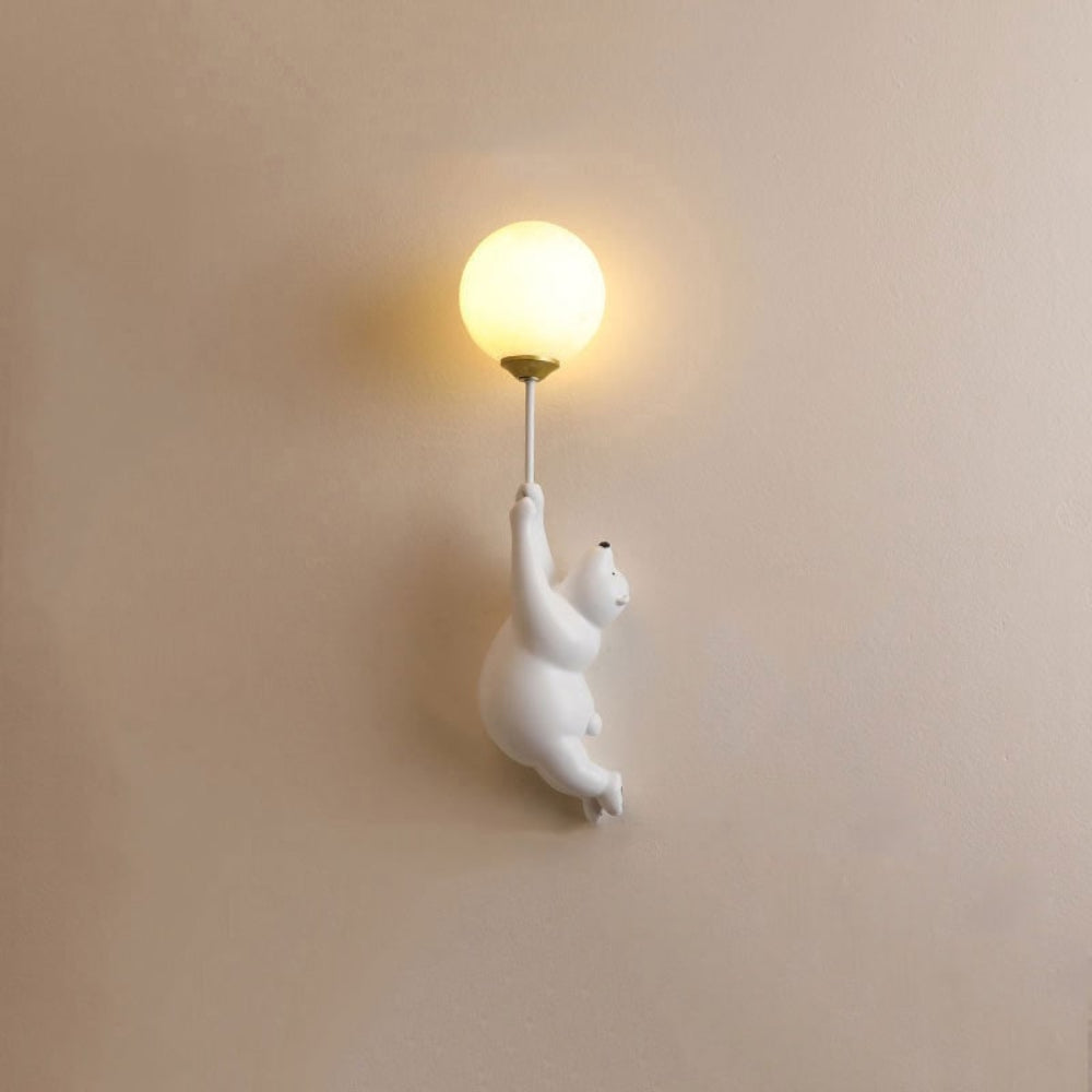 Modern Cute Bear Balloon Kids Wall Light