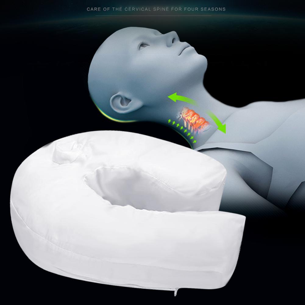 Ergonomic Ear Cutout Cooling Micro Air Bead Orthopaedic Pillow