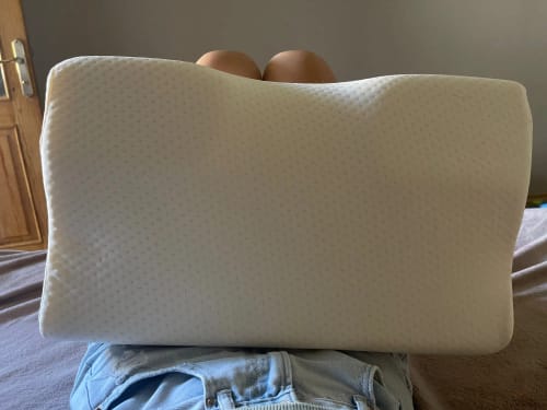 Ergonomic Contoured Slow Rebound Memory Foam Neck Support Pillow