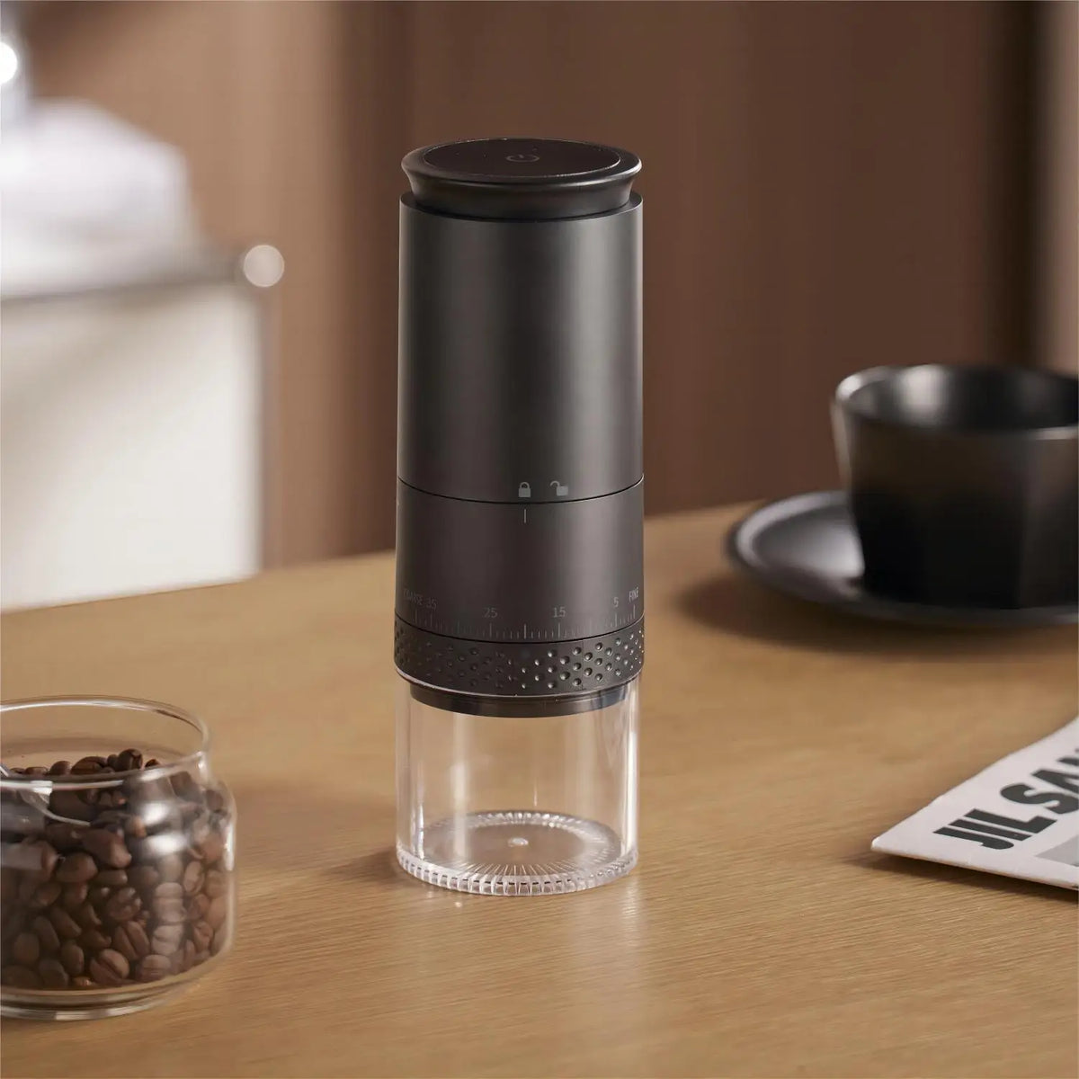 Rechargeable Adjustable Ceramic Burr Portable Electric Coffee Grinder