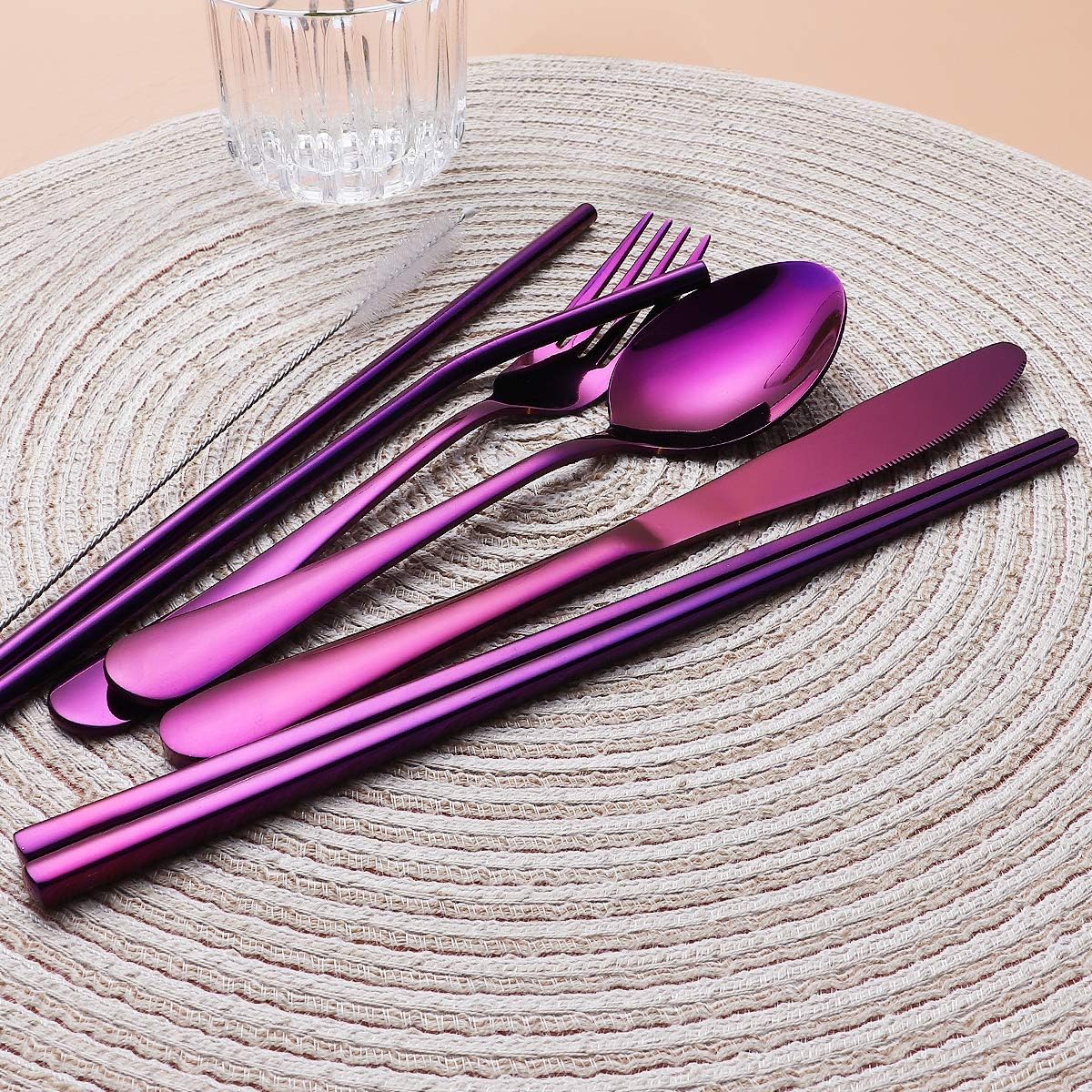 Compact Lightweight Stainless Steel Waterproof Case Travel Cutlery Set