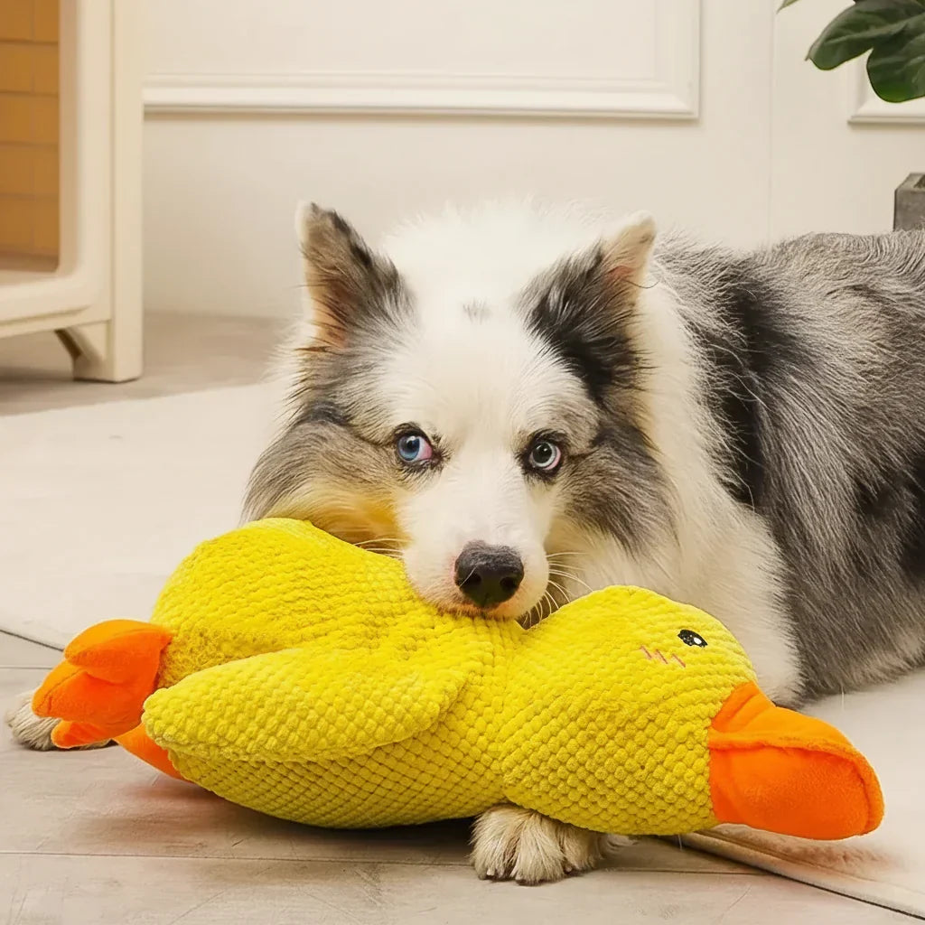 Durable Quacking Duck Chew Toy For Anxiety Relieving Dog Play