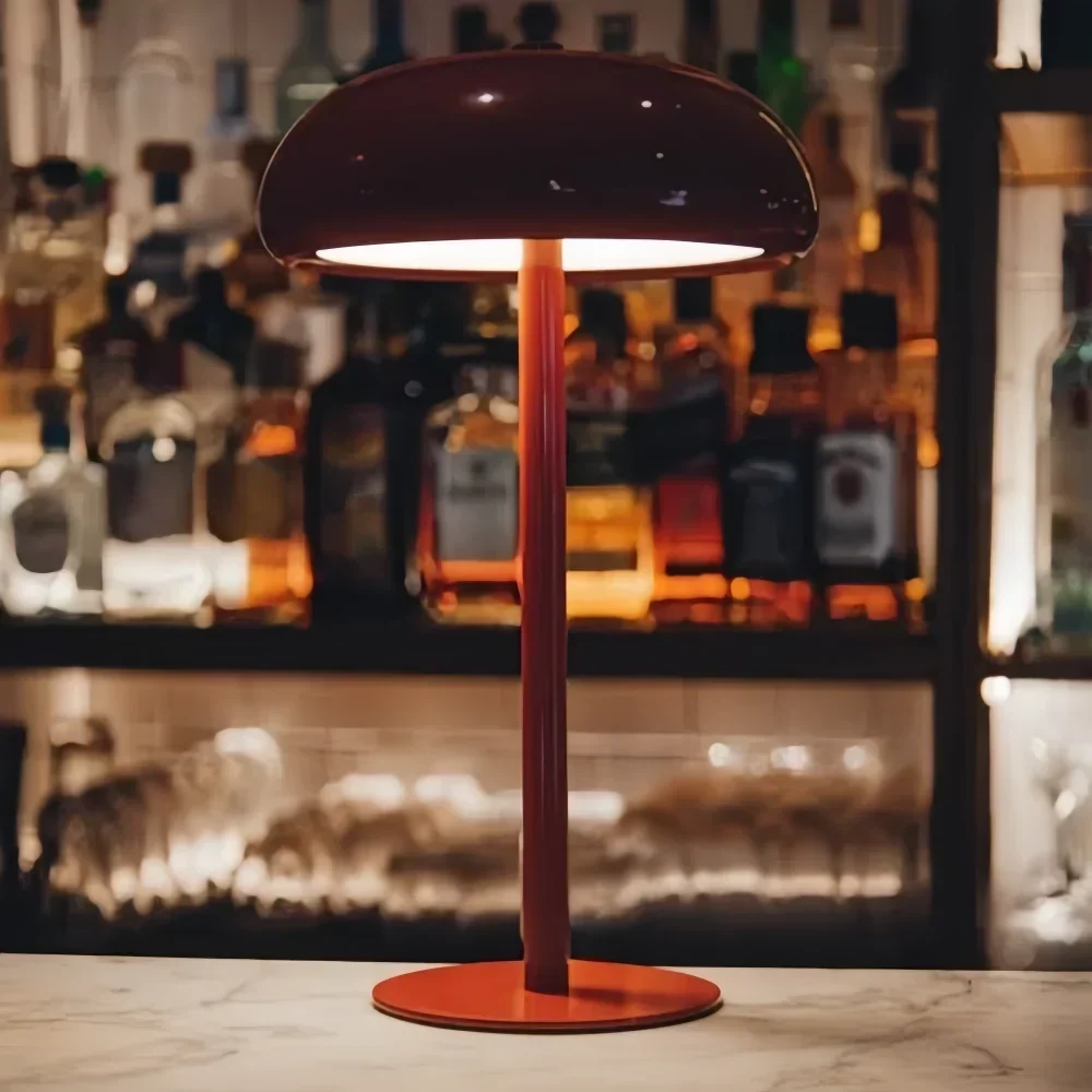 Retro Rounded Silhouette Touch Control Rechargeable Portable Table Lamp