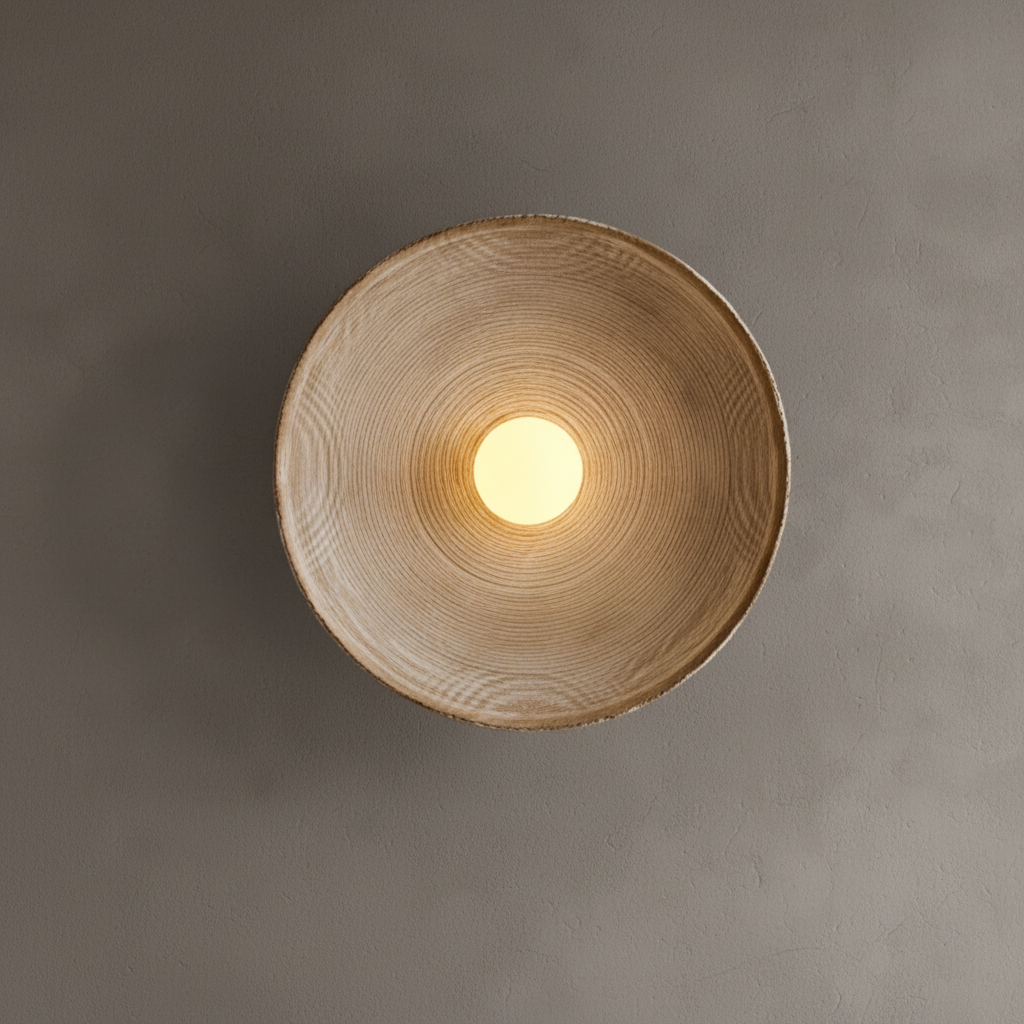 Round Minimalist Glass Resin Circular Wall Light