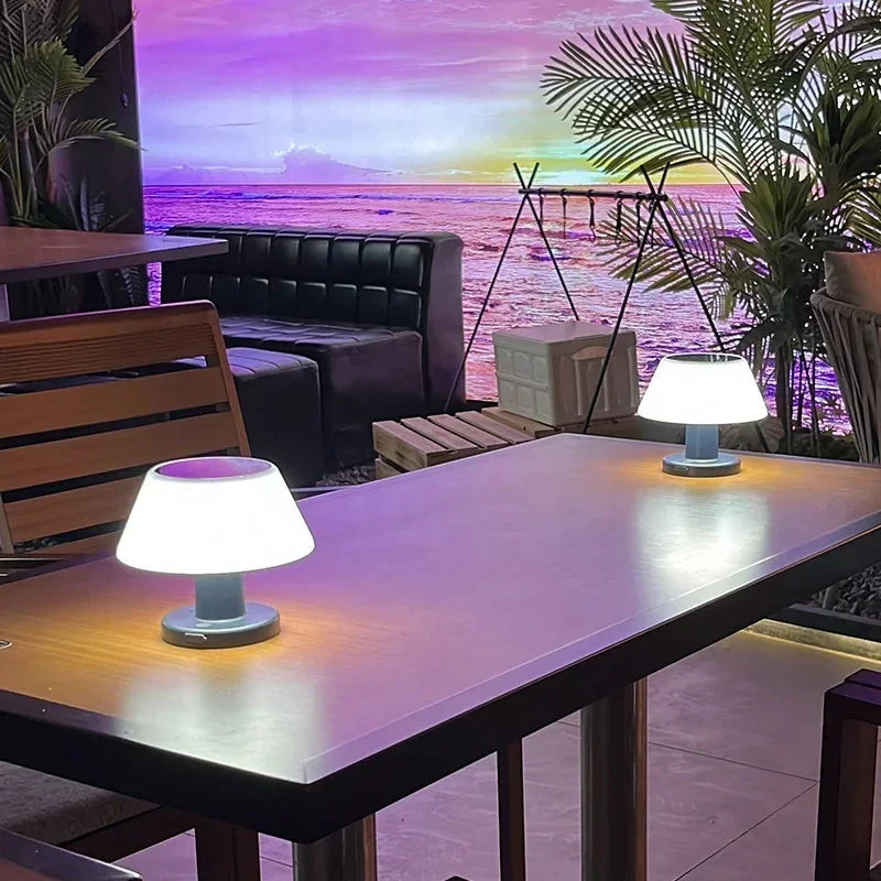 Solar Powered Rechargeable Water Resistant Indoor Outdoor Table Lamp