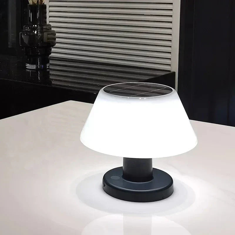 Solar Powered Rechargeable Water Resistant Indoor Outdoor Table Lamp