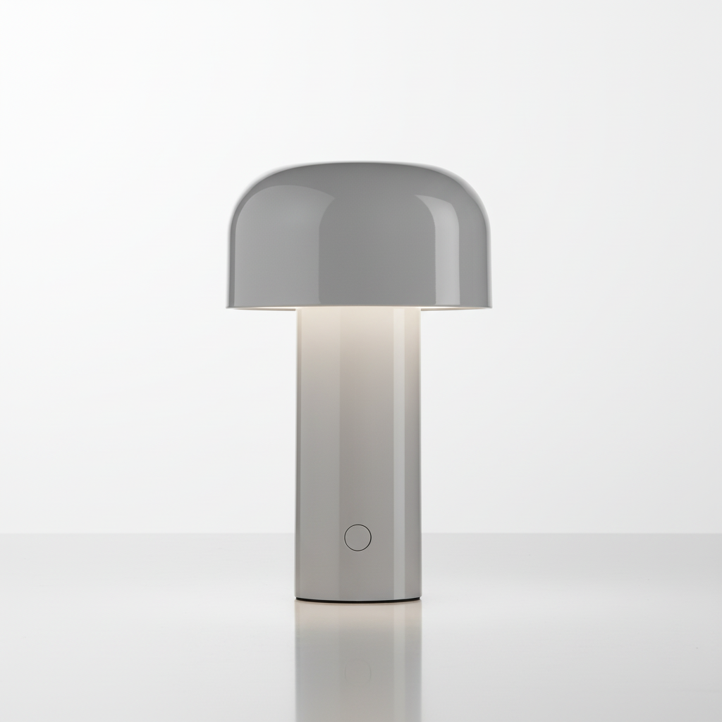 Sleek Mushroom Shaped Cordless Touch Control Table Lamp