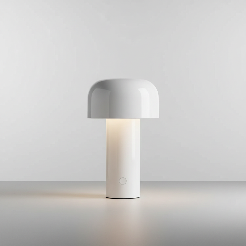 Sleek Mushroom Shaped Cordless Touch Control Table Lamp