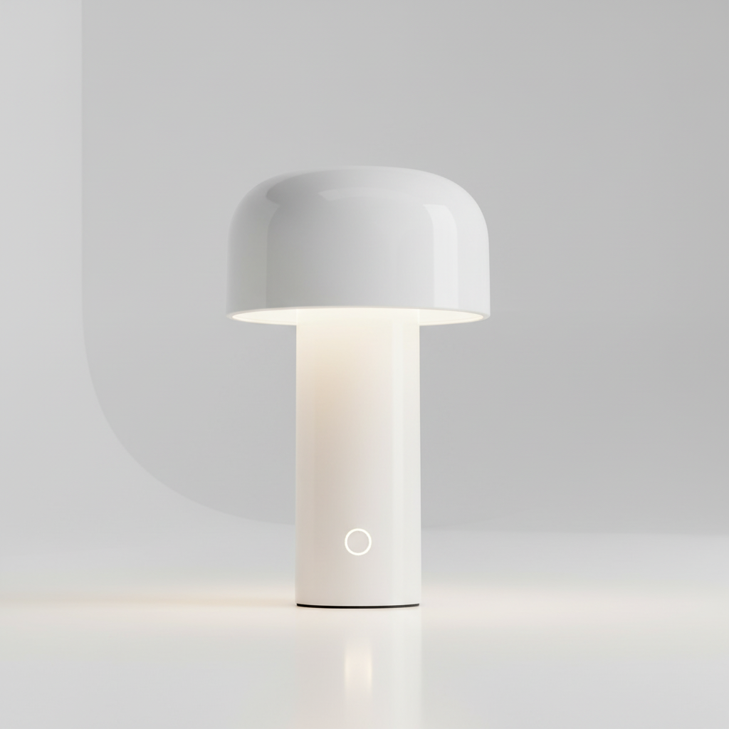 Sleek Mushroom Shaped Cordless Touch Control Table Lamp