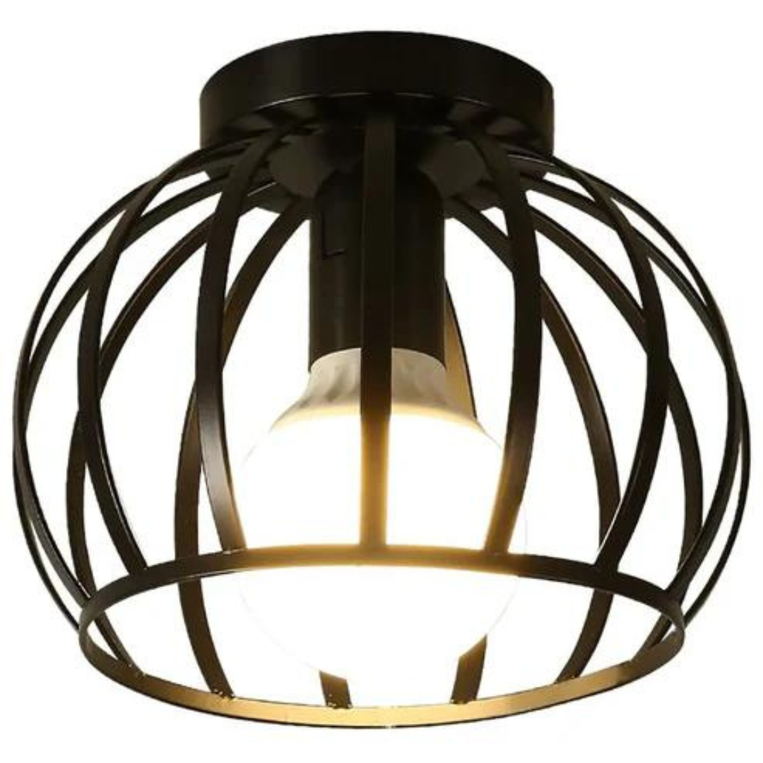 Industrial Open Frame Sturdy Metal Dimmable Ceiling Light