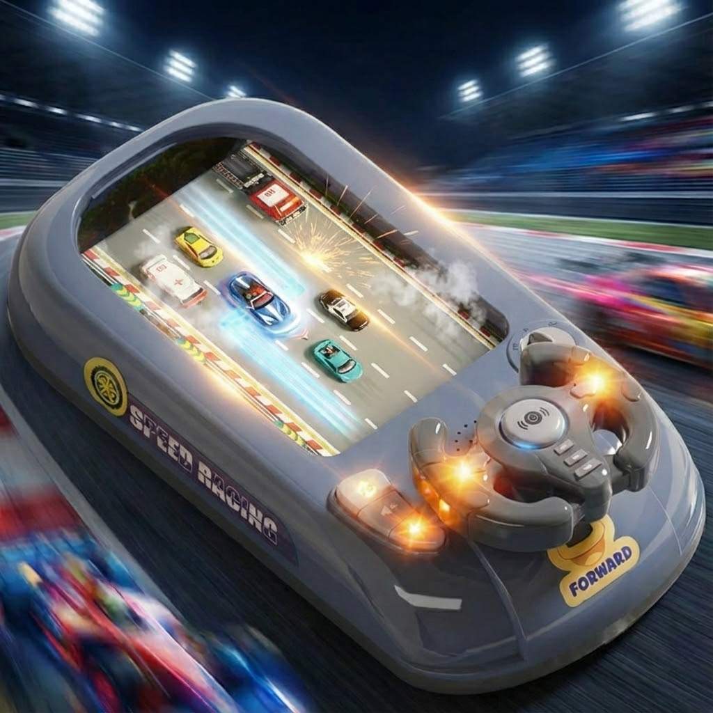 Screen Free Interactive Steering Wheel Racing Game Console Toy