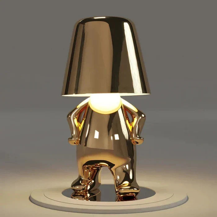 Sculptural Aluminum Resin Dimmable Rechargeable Cordless Ambient Table Lamp