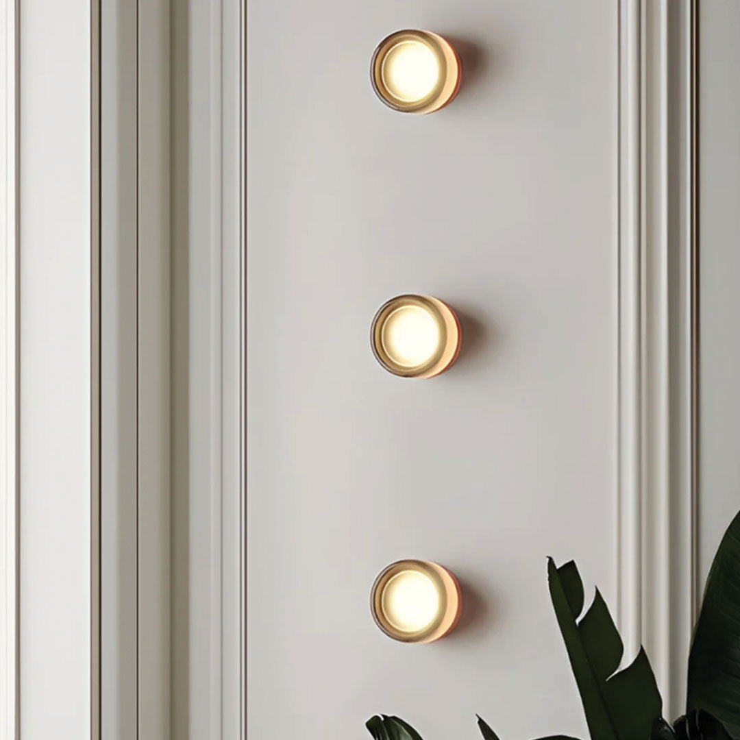 Compact Acrylic Aluminum Button Switch Wall Light