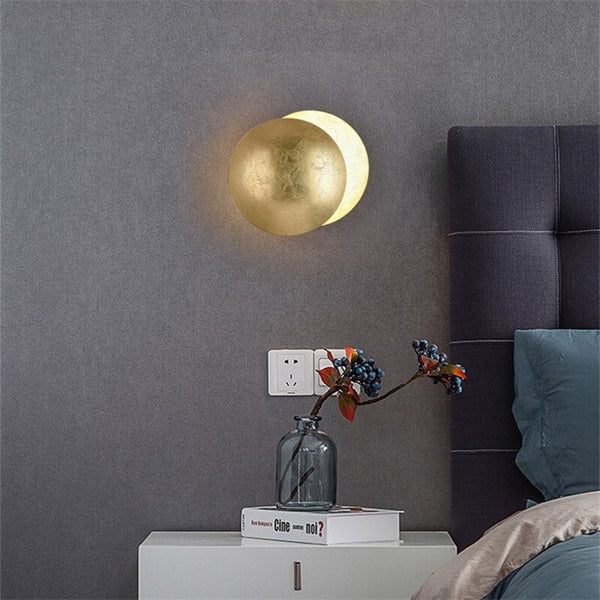 Minimalist Round Moon Eclipse Glow Wall Light