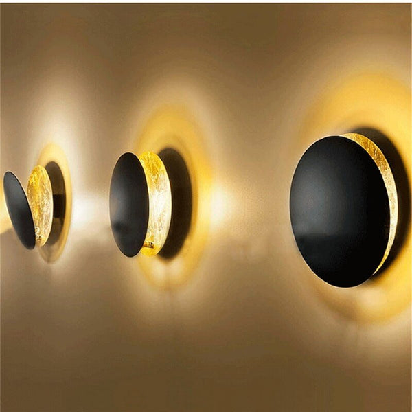 Minimalist Round Moon Eclipse Glow Wall Light