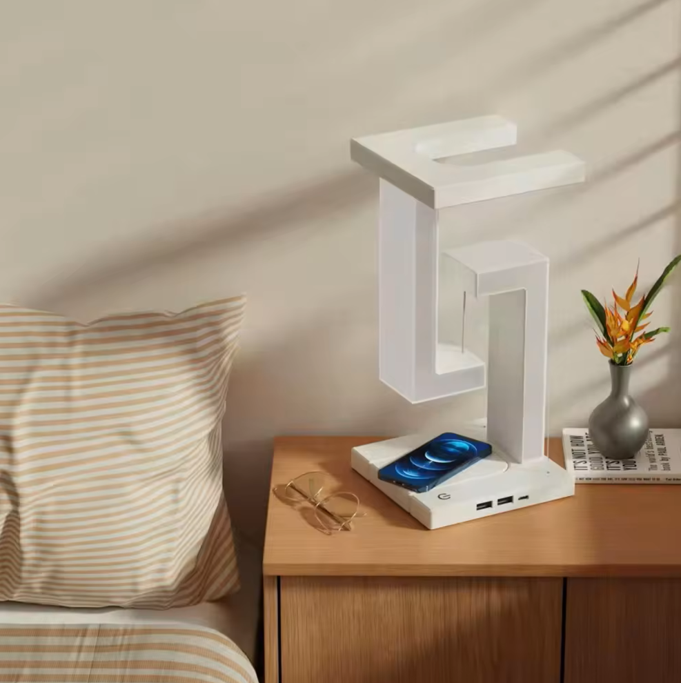 Floating Zone Lighting Wireless Charging Table Lamp