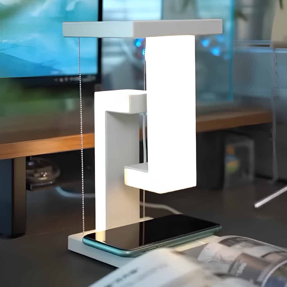 Floating Zone Lighting Wireless Charging Table Lamp