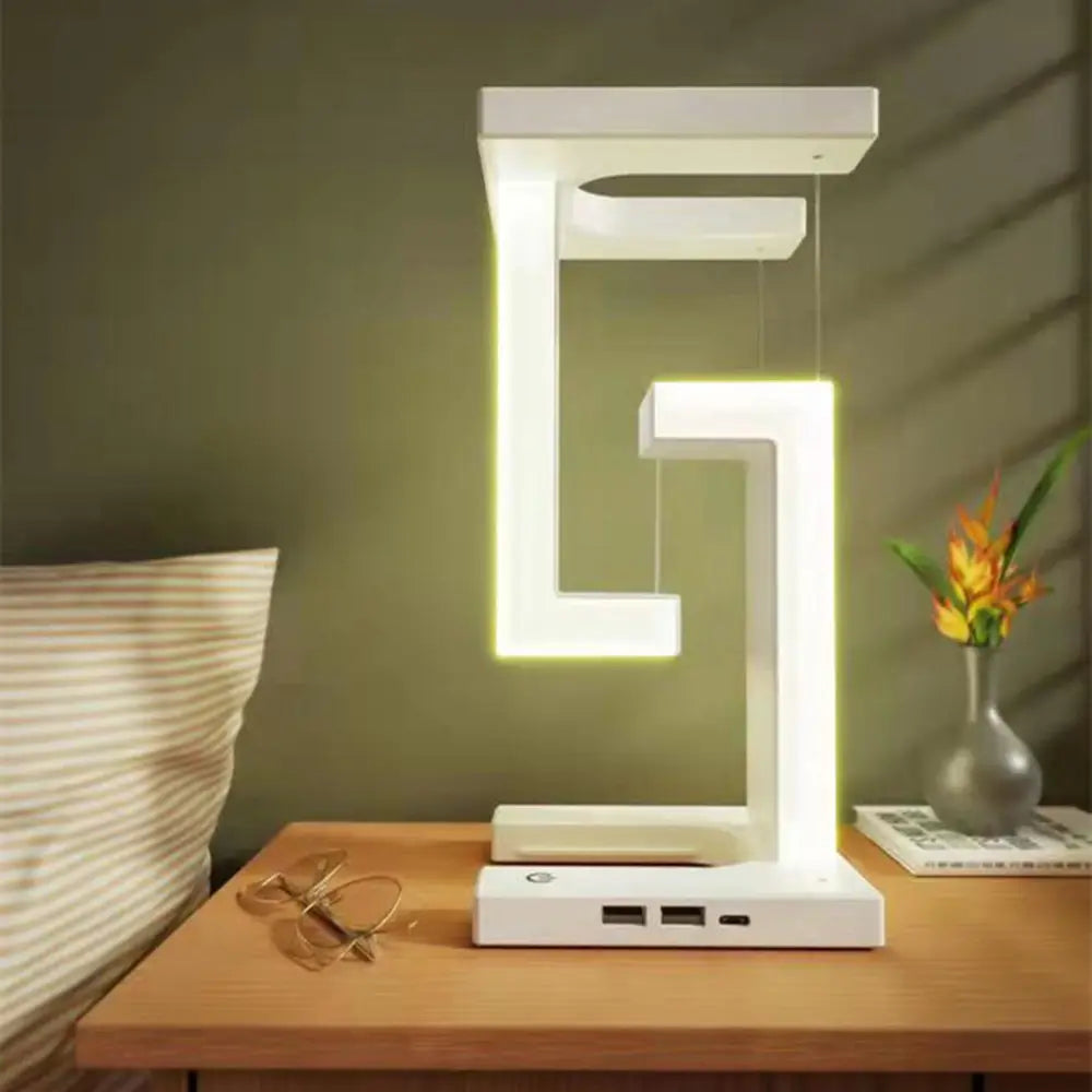 Floating Zone Lighting Wireless Charging Table Lamp