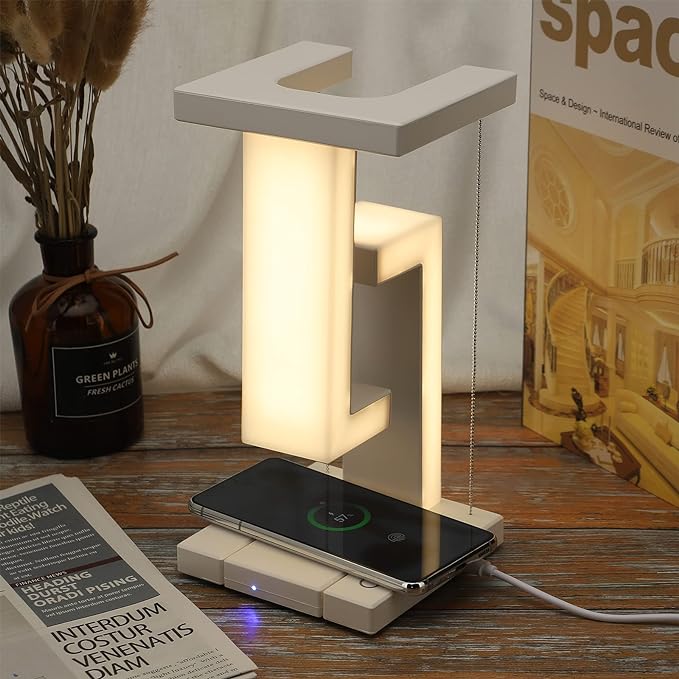 Floating Zone Lighting Wireless Charging Table Lamp