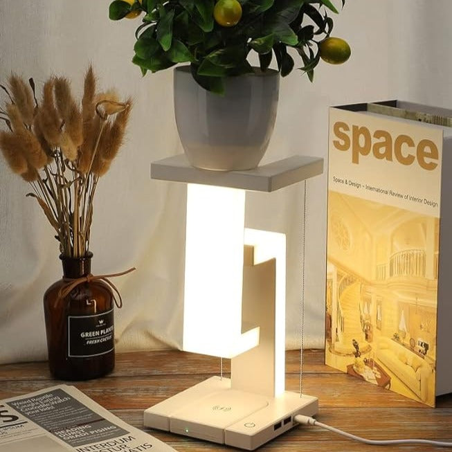 Floating Zone Lighting Wireless Charging Table Lamp