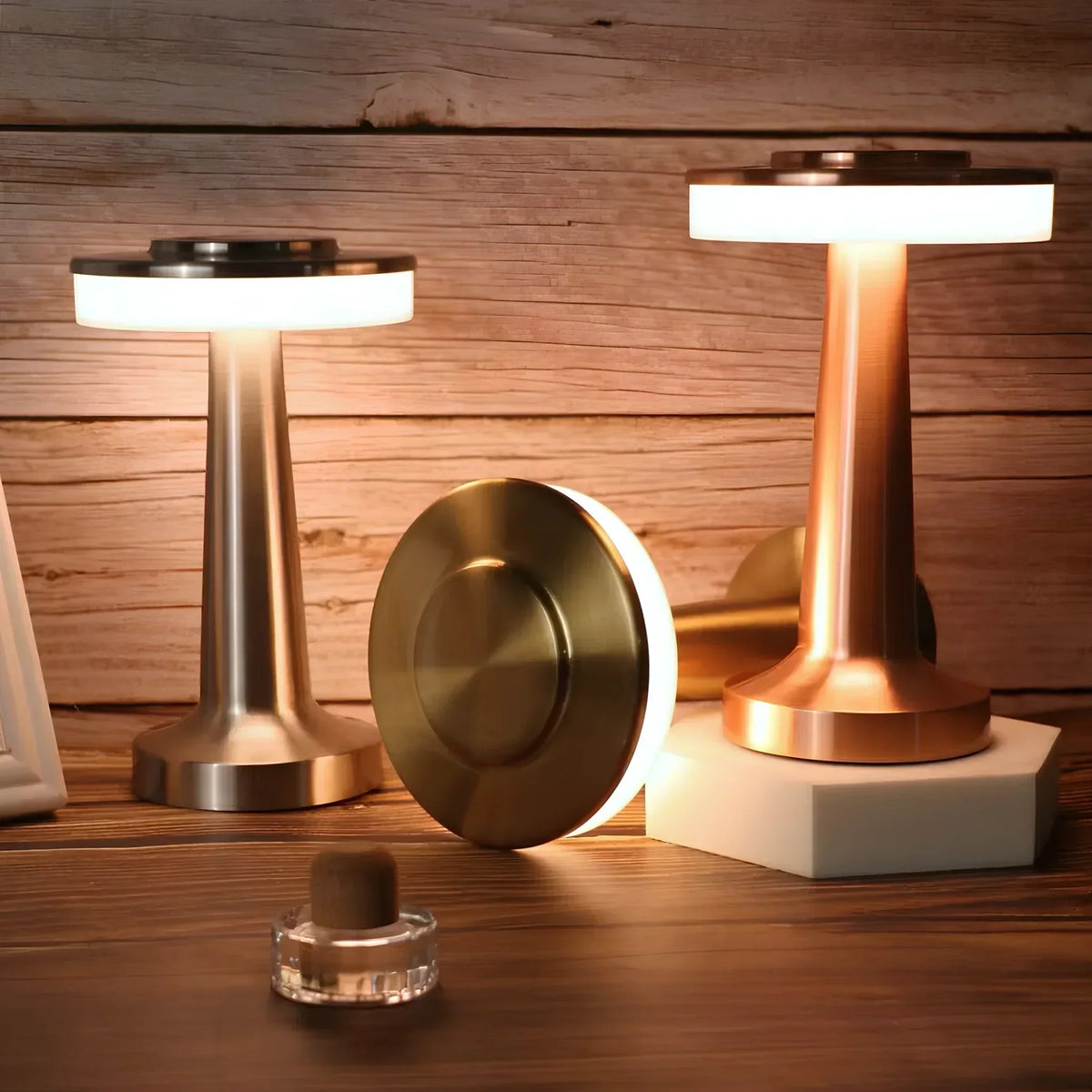 Retro Metal Wireless Rechargeable Dimmable Ambient Table Lamp