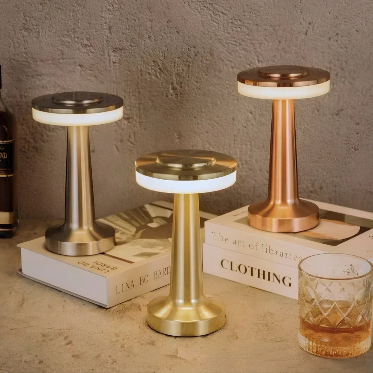 Retro Metal Wireless Rechargeable Dimmable Ambient Table Lamp