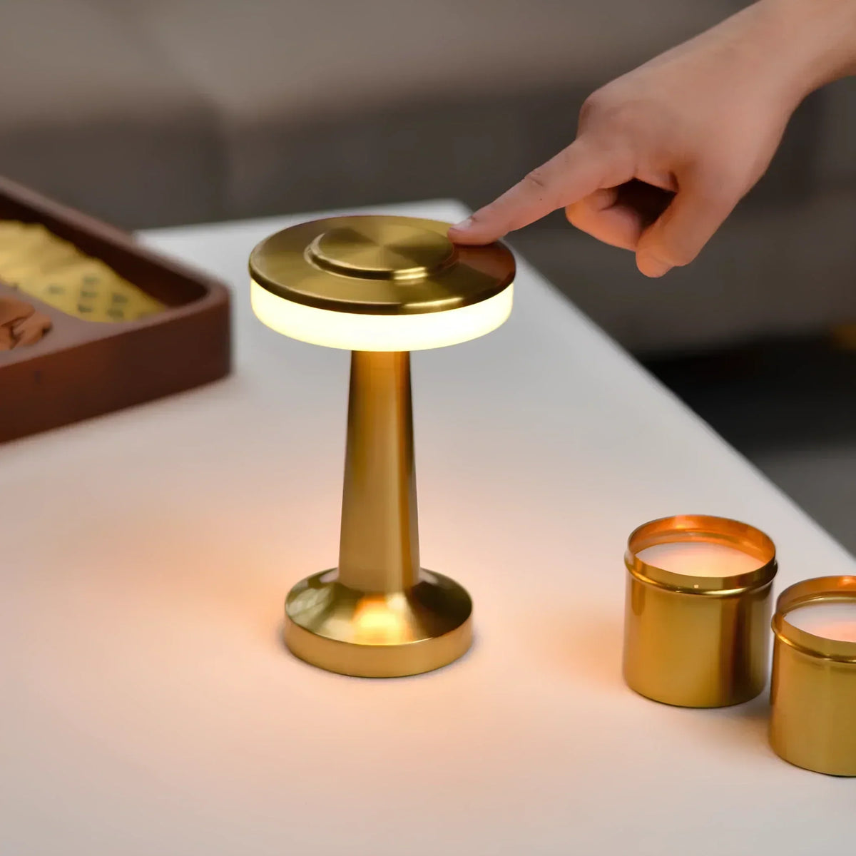 Retro Metal Wireless Rechargeable Dimmable Ambient Table Lamp