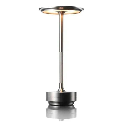 Sleek Cordless Metal Dimmable Rechargeable Portable Table Lamp