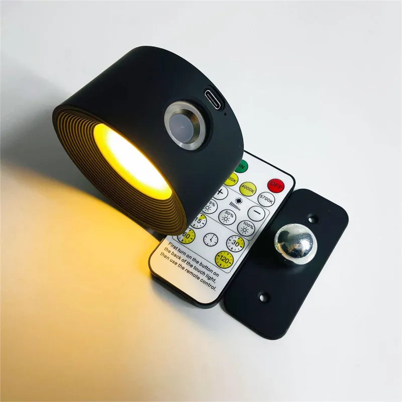 Rotatable Magnetic Mount Cordless Rechargeable Dimmable Wall Light