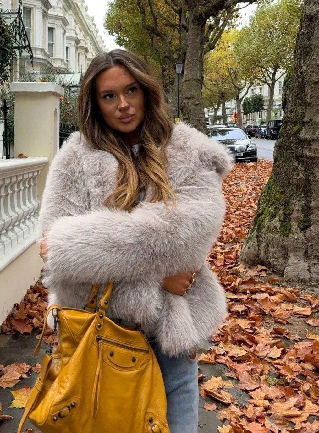 Women's Chic Shaggy Faux Fur Short Jacket