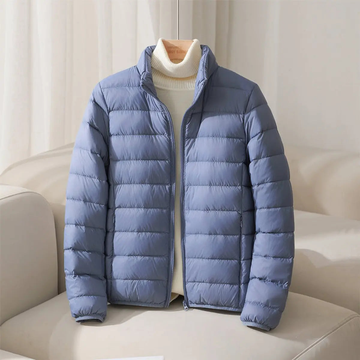 Women's Coat Lightweight Quilted Puffer Jacket Stand Collar