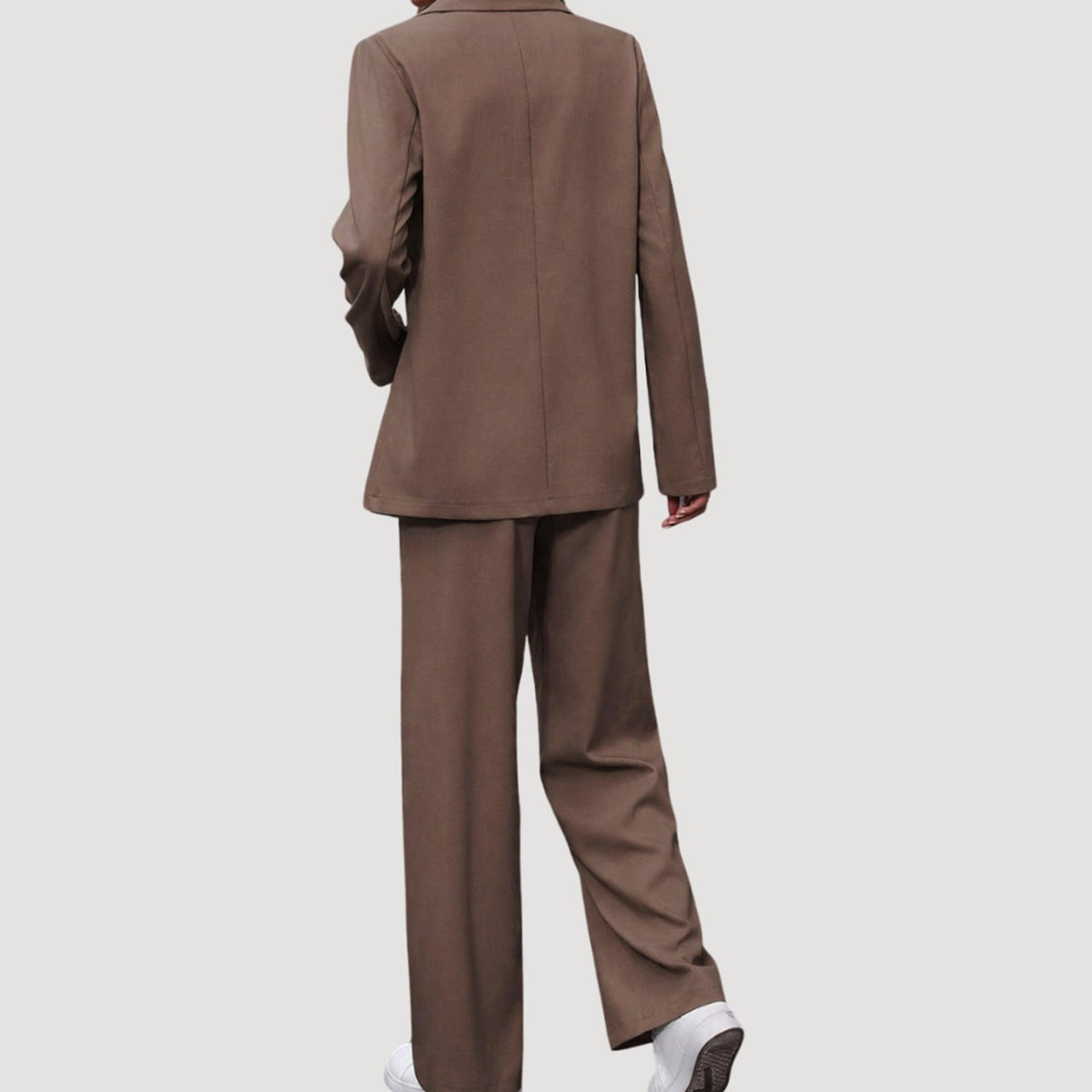 Women's Double-Breasted Wide-Leg Tailored Trouser Suit