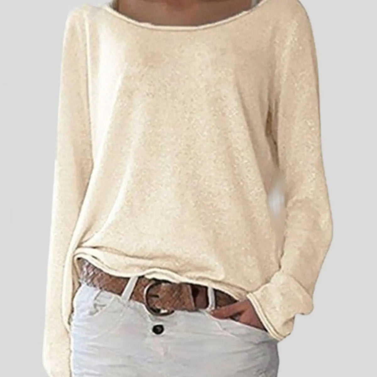 Women's Everyday Crew Neck Long-Sleeve Knit Sweater