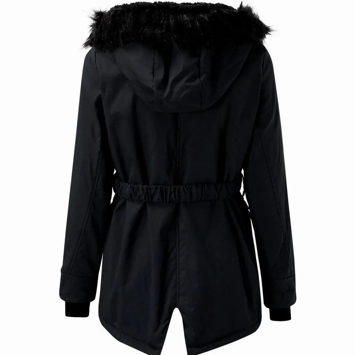 Women's Faux Fur Hooded Fitted Winter Coat