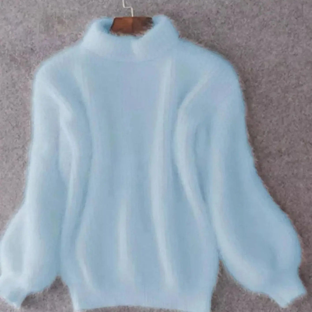 Women's Fluffy Turtleneck Loose Knit Sweater Jumper