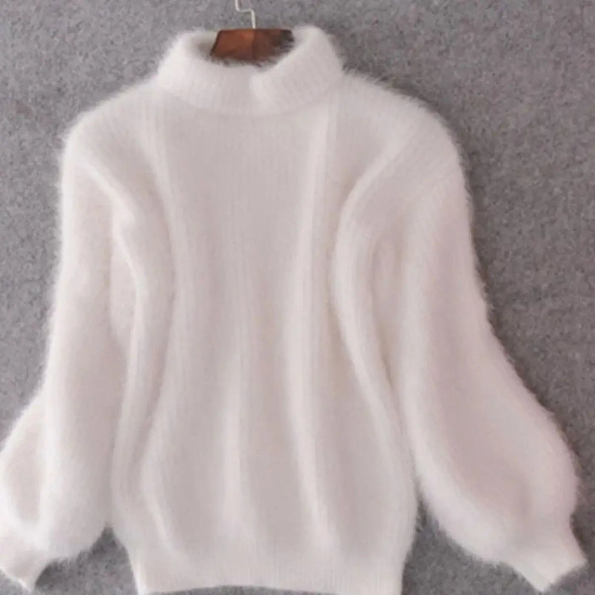 Women's Fluffy Turtleneck Loose Knit Sweater Jumper