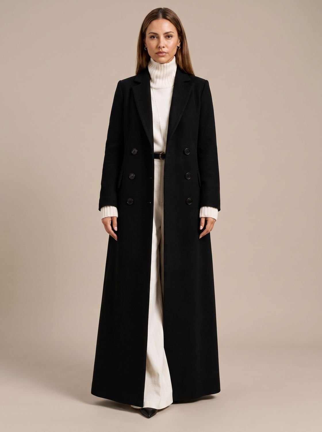 Emily | Women's Longline Warm Double Breasted Wool Coat