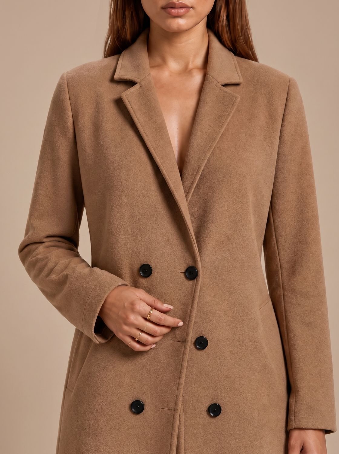Emily | Women's Longline Warm Double Breasted Wool Coat