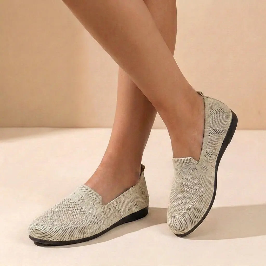 Women's Orthopedic Slip-On Knit Flats Round Toe