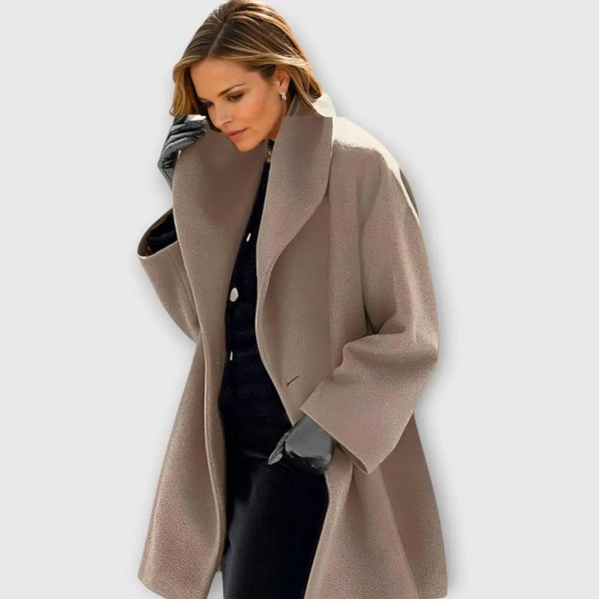 Women's Oversized Longline Wide Collar Winter Coat