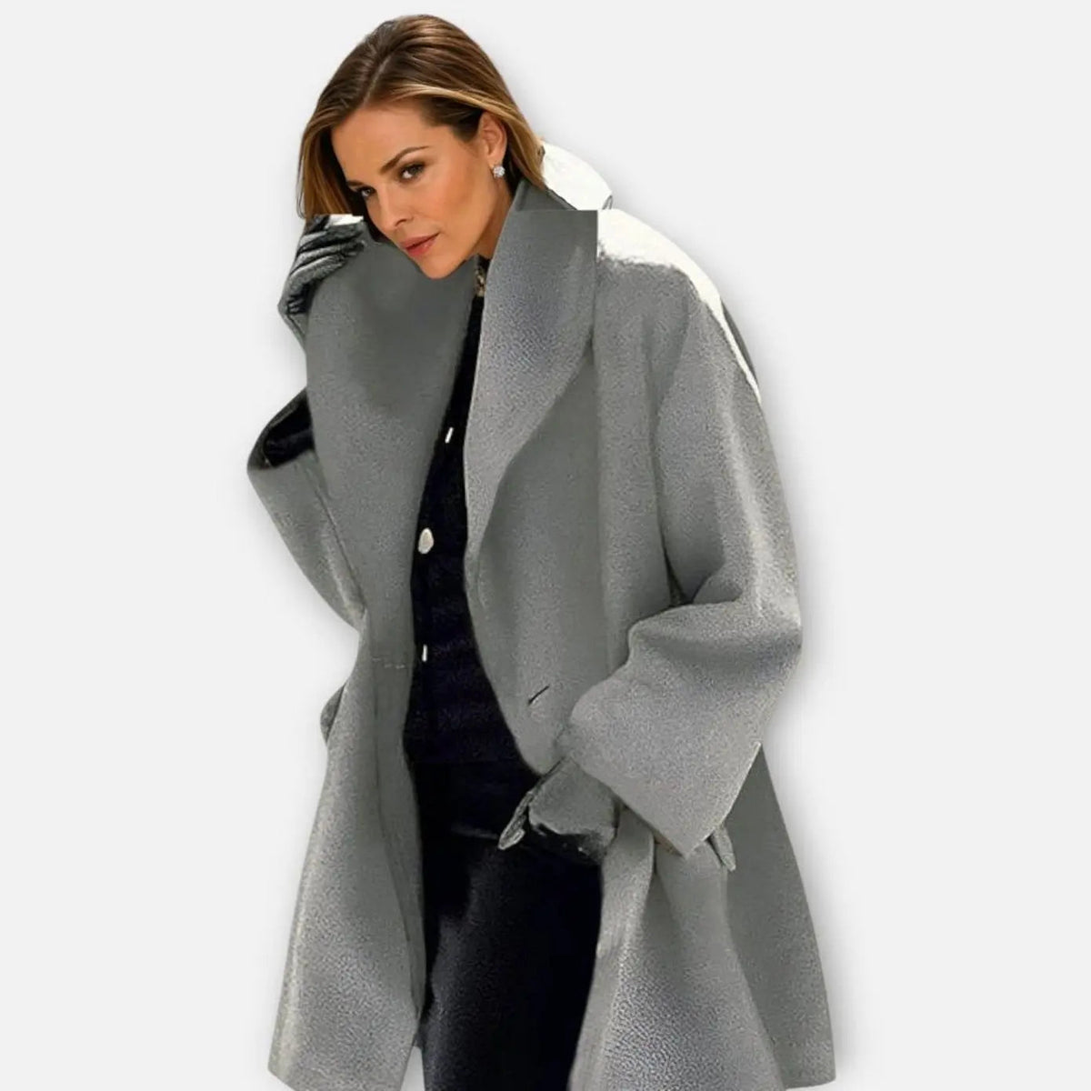 Women's Oversized Longline Wide Collar Winter Coat