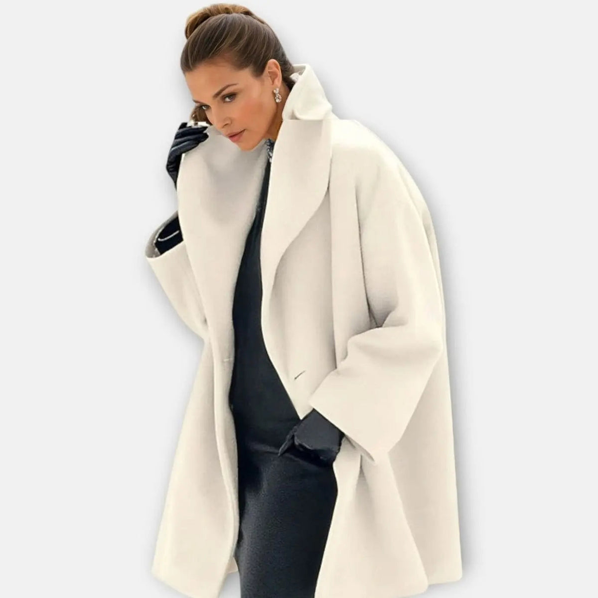 Women's Oversized Longline Wide Collar Winter Coat