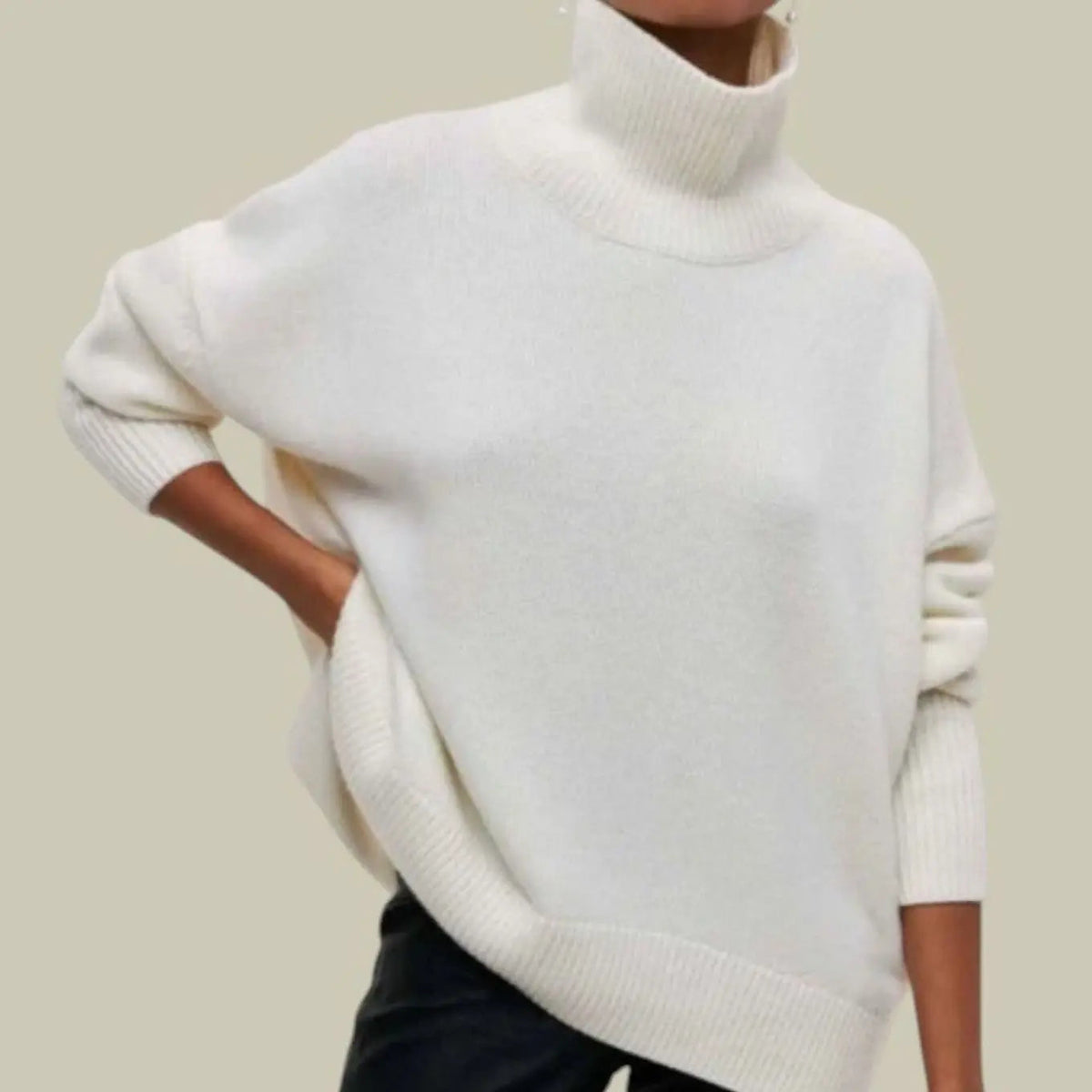 Women's Oversized Loose Fit Turtlenecks Knit Winter Jumper