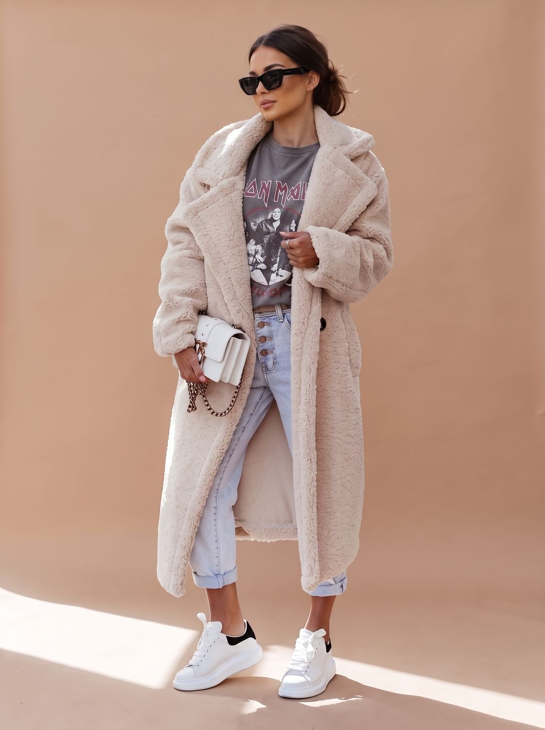 Emily | Women's Oversized Teddy Faux Fur Long Winter Coat